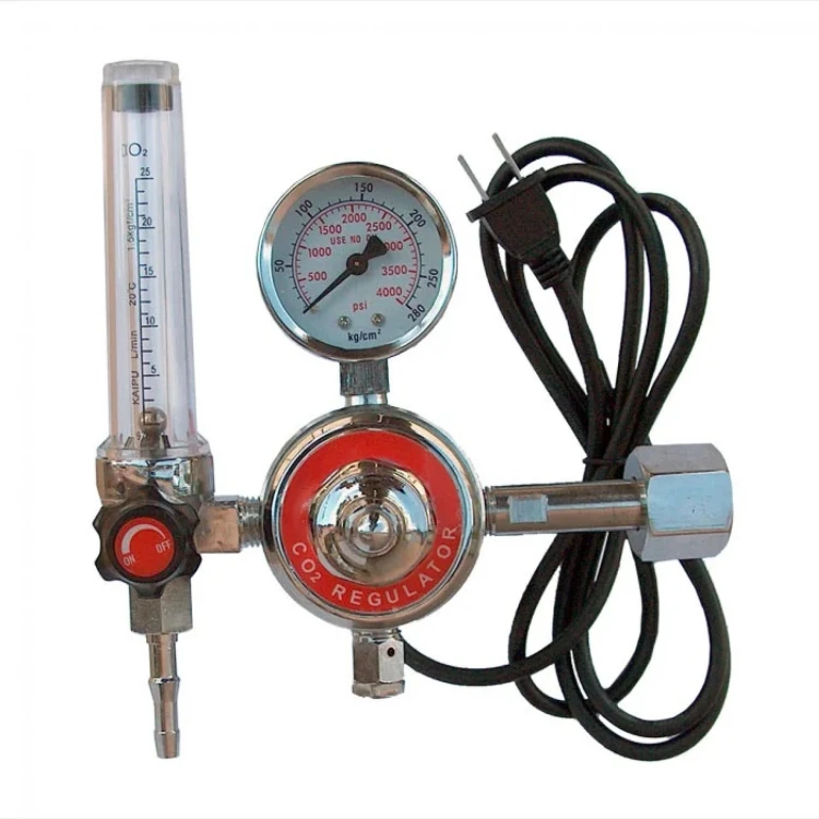 Reduktor do CO2/Argon z rotametrem i podgrzewaczem 36V