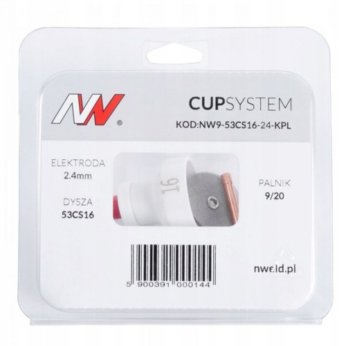 CUPSYSTEM zestaw TIG SR-9 2,4mm dysza kielich *16