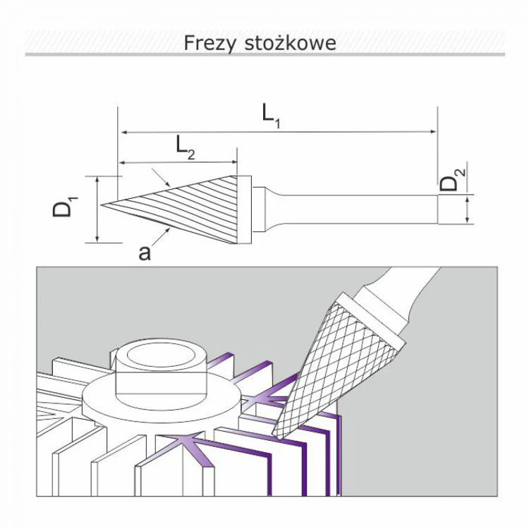 Frez stożkowy M102006