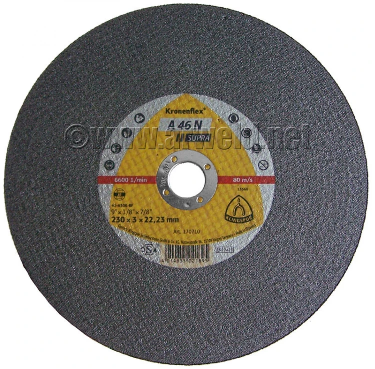 Tarcza do cięcia Klingspor 230x3,0x22 A46N Supra aluminium