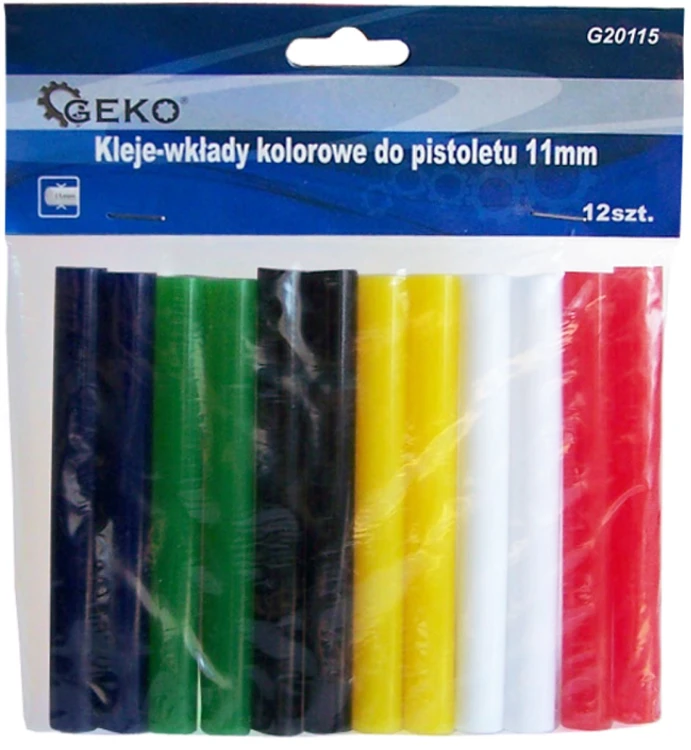 Kleje wkłady do pistoletu 11mm (10szt) kolorowe