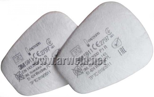 Filtr przeciwpyłowy 3M 5911 P1   2 sztuki