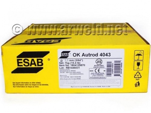 Drut do spawania aluminium AlSi5 fi 1,6 7kg Esab OK Autrod 4043