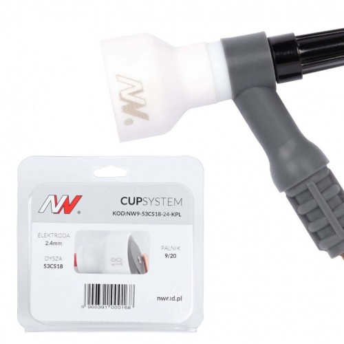 CUPSYSTEM zestaw TIG SR-9 2,4mm dysza kielich *18