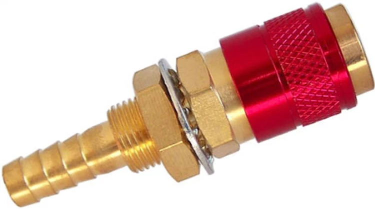 Gniazdo szybkozłączka R21 8mm czerwone