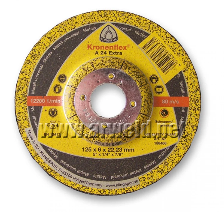 Tarcza do szlifowania 125x6,0x22 Klingspor A24 Extra