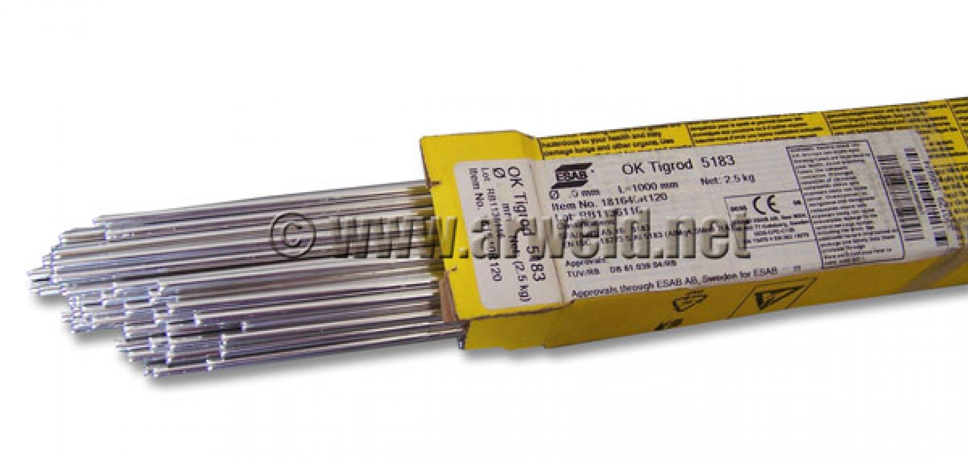 Drut TIG do aluminium AlMg4,5Mn fi 2,4 OK Tigrod 5183