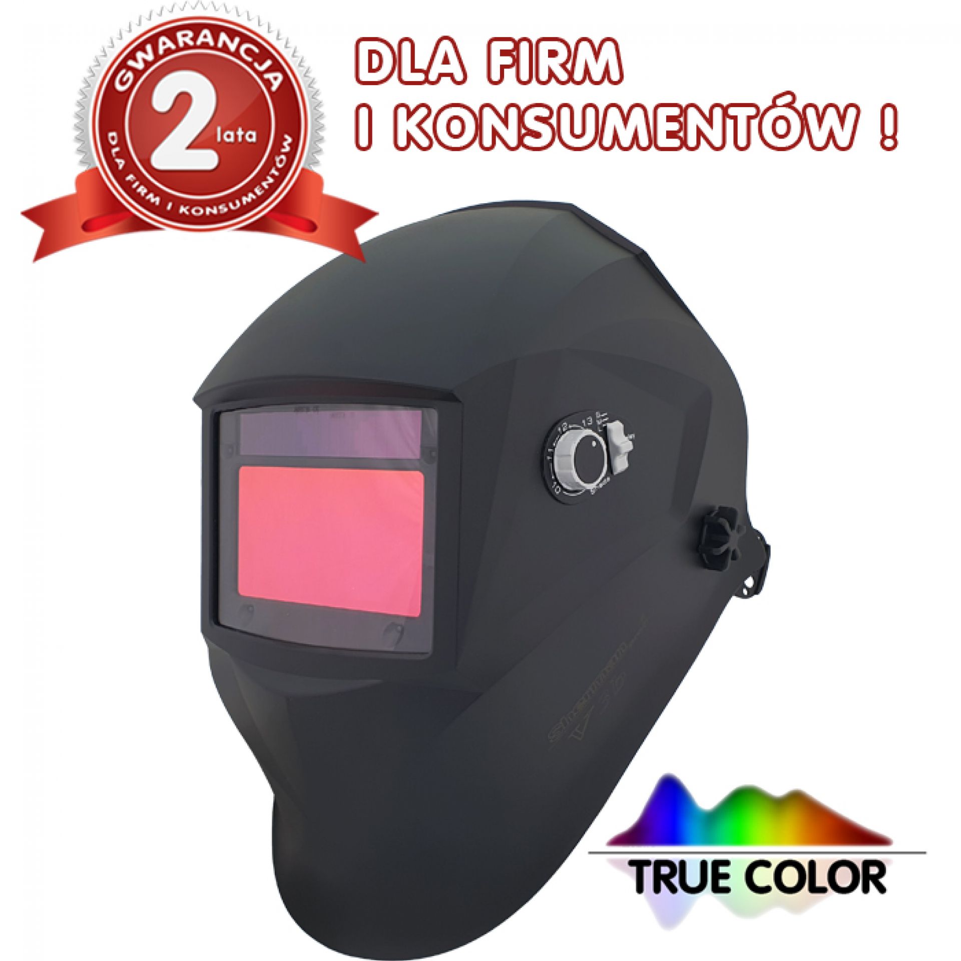 Przyłbica automatyczna Sherman-profi V3b True Color