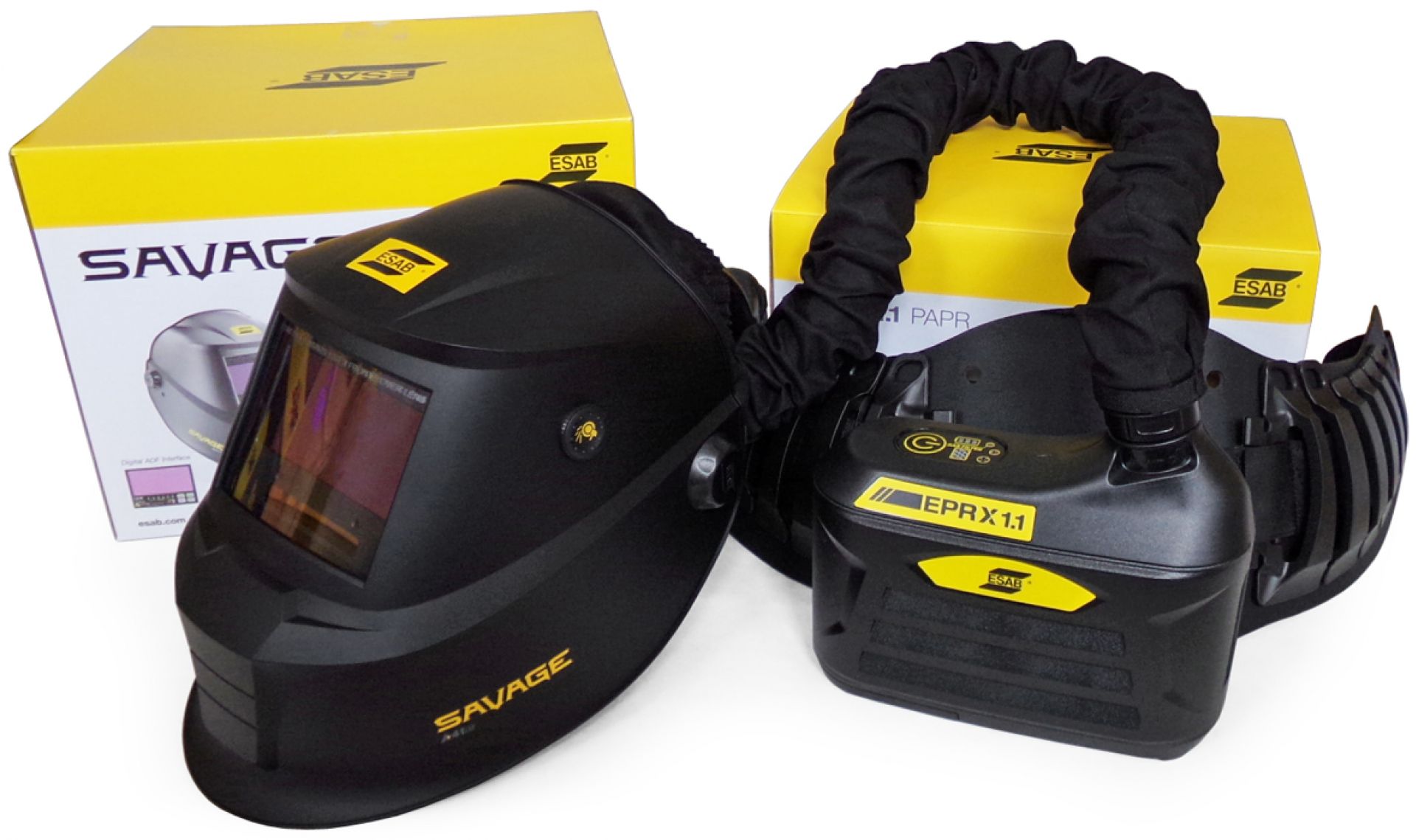 Przyłbica automatyczna Esab Savage A41 z nawiewem EPR-X1.1 PAPR