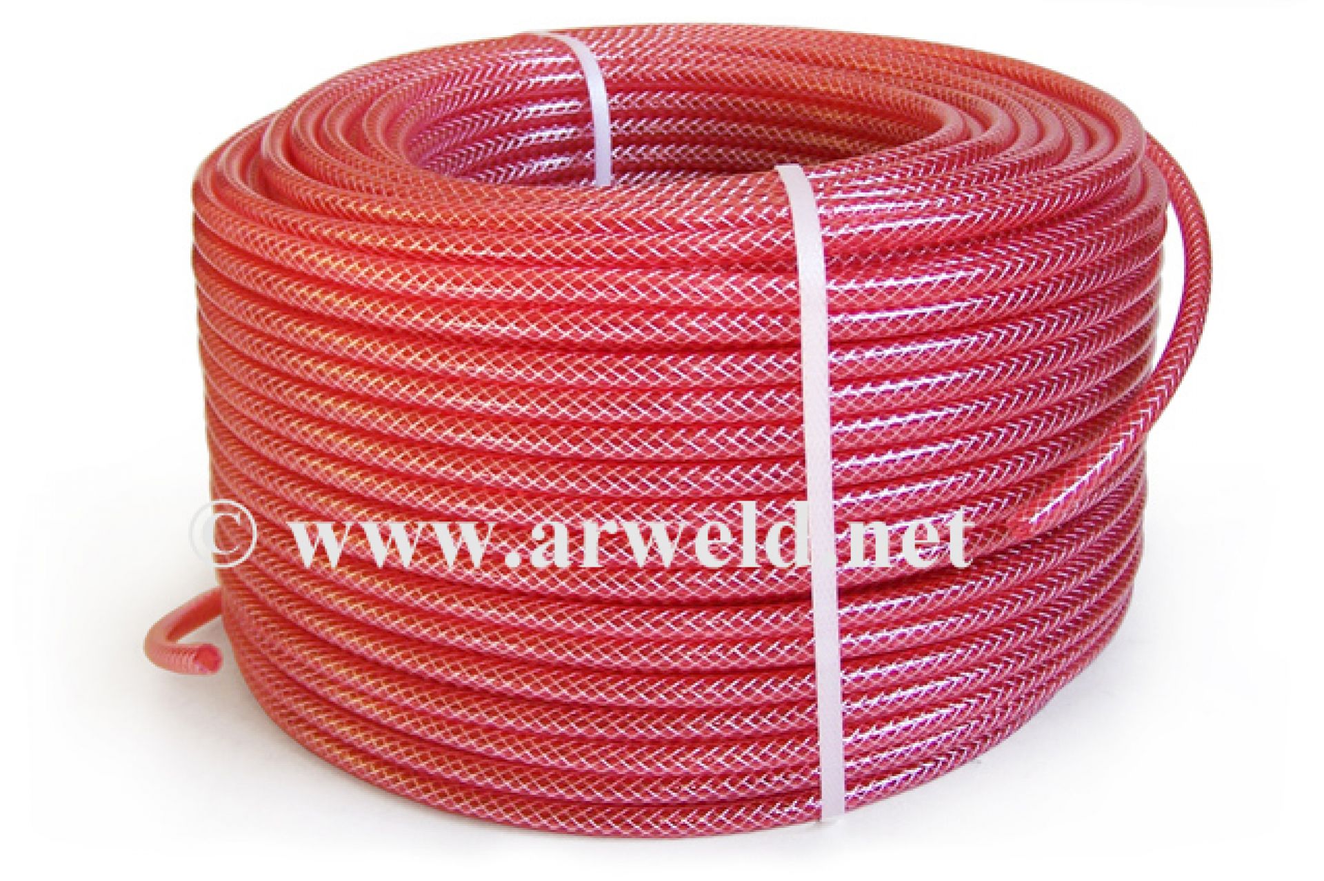 Wąż zbrojony 5x8mm do wody czerwony