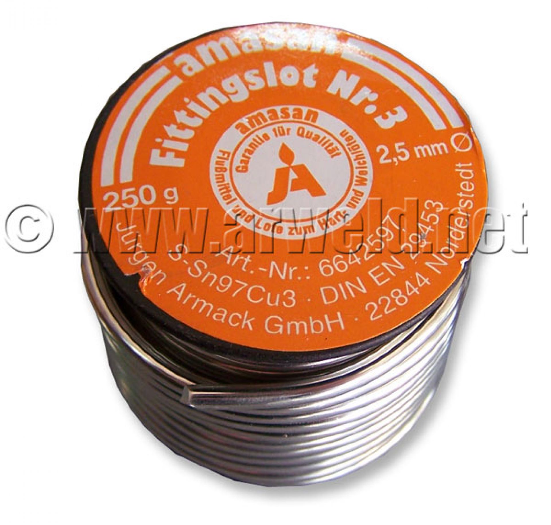 Spoiwo Sn97Cu3 lutownicze do miedzi 2,5/ 250g