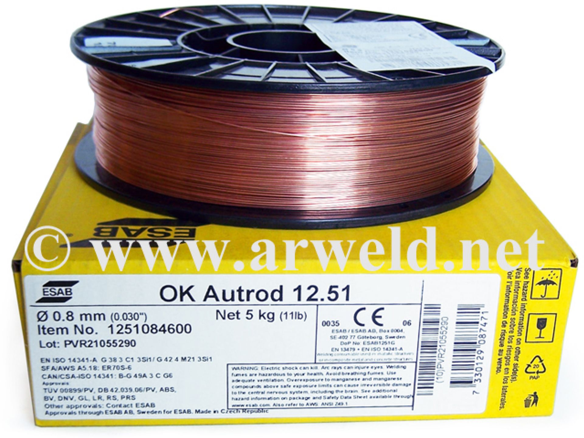 Drut spawalniczy SG2 fi 0,8/5kg Esab OK 12.51