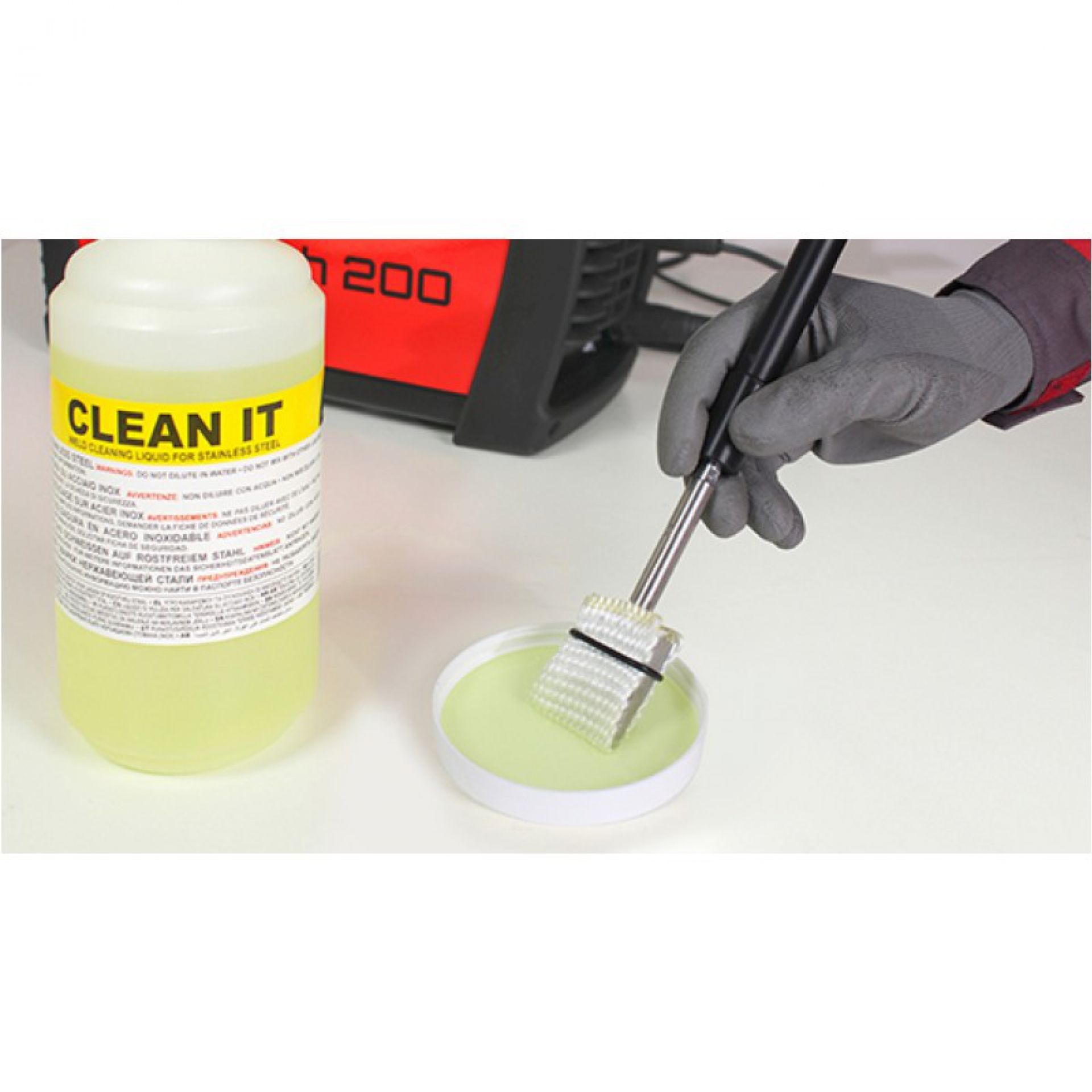 Płyn Clean-IT Cleantech do czyszczenia elektrolitycznego żółty 1l