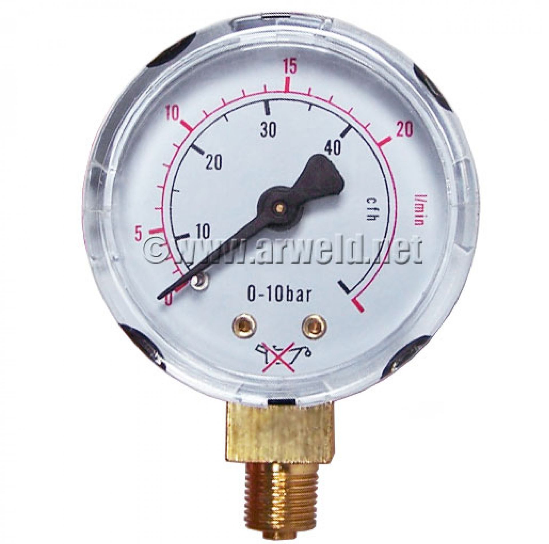 Manometr roboczy CO2/Argon 0-20l/min MINI