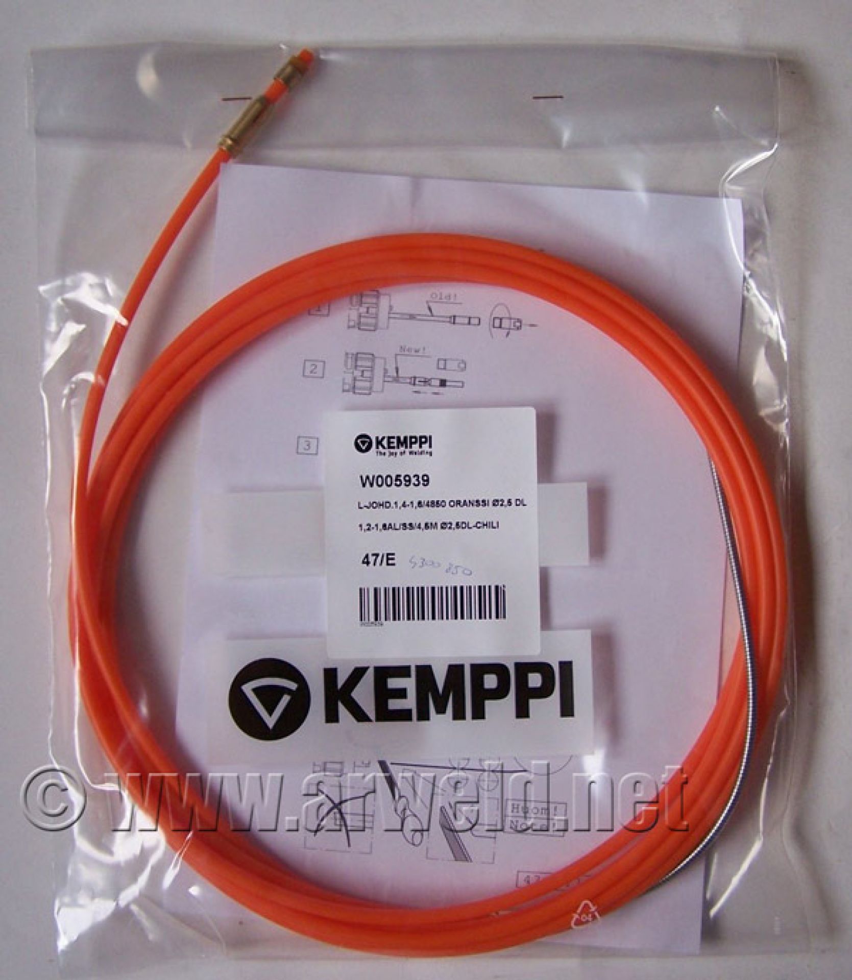 Prowadnik drutu teflonowy 0,6-1,0mm Kemppi 4,5m