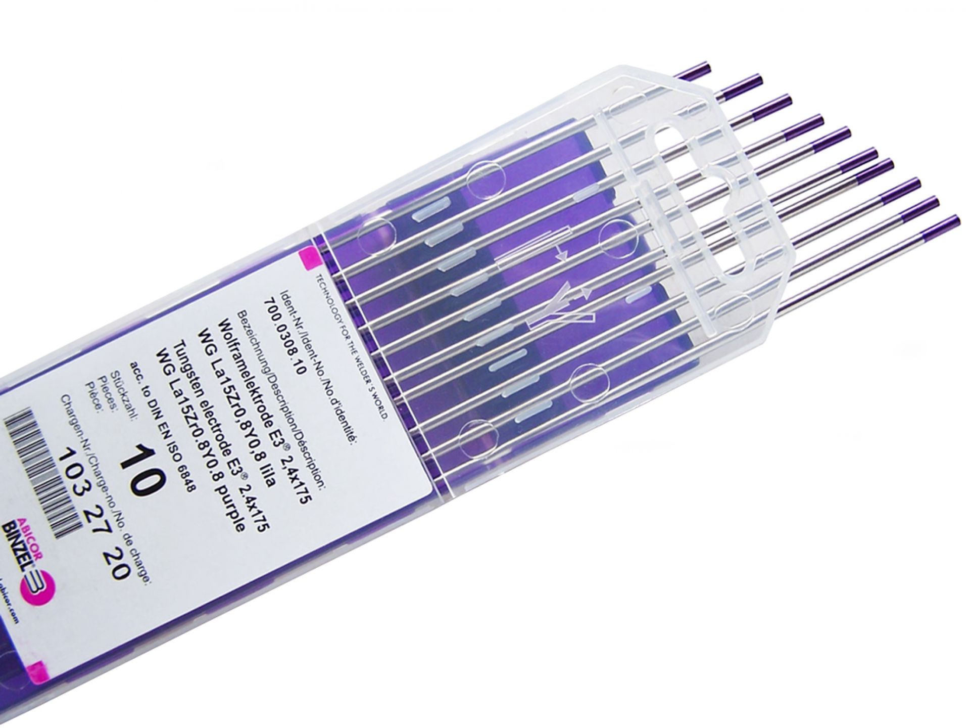 Elektrody wolframowe fi 2,4 Binzel E3 lila fioletowa