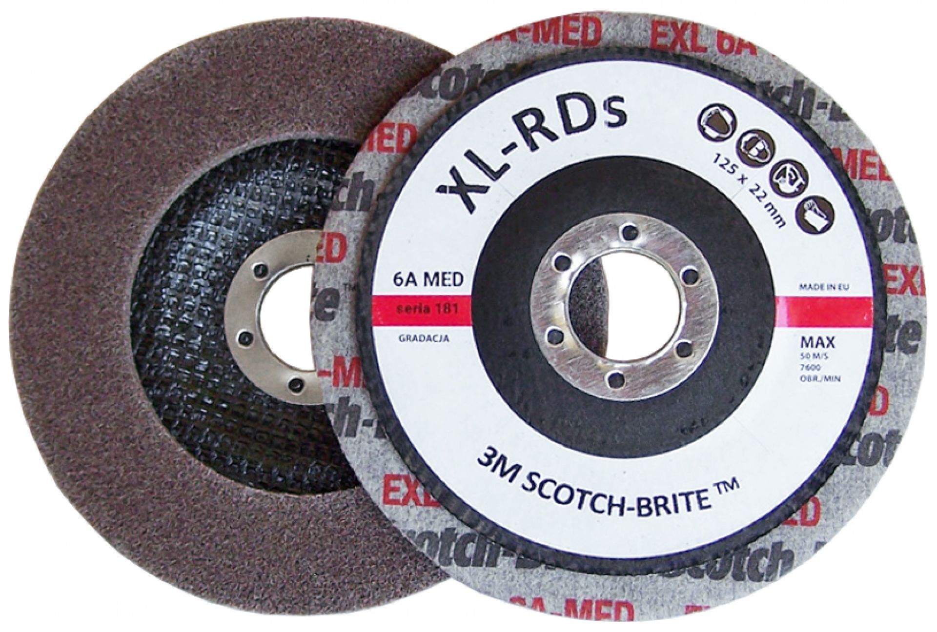 Dysk włóknina sprasowana 3M 125mm 6A MED XL-RD